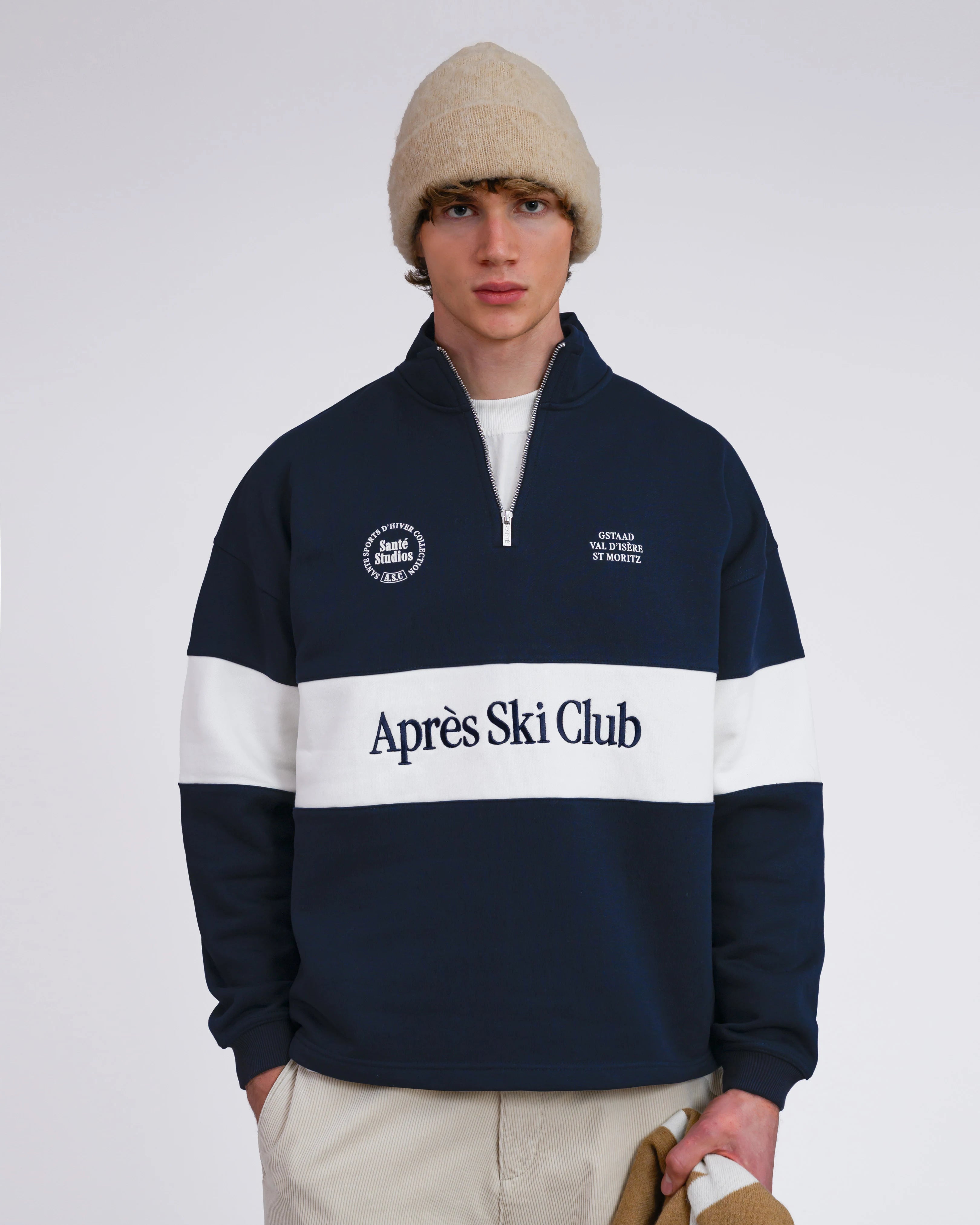 Après Ski Club Half Zip Panel Sweater